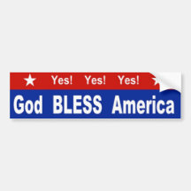Gott segnen Amerika Autoaufkleber