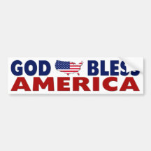 Gott segnen Amerika Autosticker