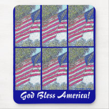GOTT SEGNEN AMERIKA! MOUSEPADS