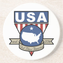 Gott segnen Amerika-Untersetzer