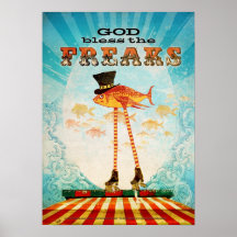 Gott segnen die Freaks Plakatdruck