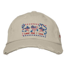 Gott segnen patriotisches Amerika Bestickte Mützen
