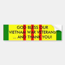 GOTT SEGNEN UNSERE VIETNAMKRIEG-VETERANE… AUTO AUFKLEBER
