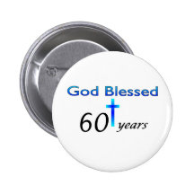 Gott segnete 60 Jahre Geburtstagsgeschenk Buttons
