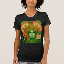 Göttin-grünen Taras Gesichts-T-Shirt