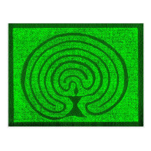 Göttin im Labyrinth 1 Postkarte