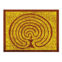 Göttin im Labyrinth 3 Postkarten