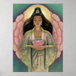 Göttin Kuan Yin Plakat "rosa Lotus Herzens"