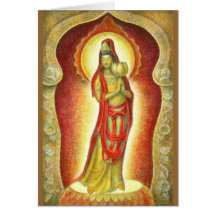 Göttin Kuan Yins Lotus Karte