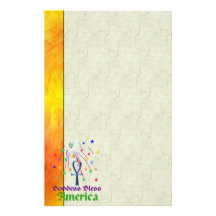 Göttin segnen Amerika Bedrucktes Papier
