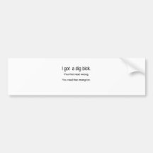 Grabung bick auto sticker