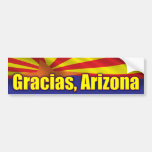 Gracias, Arizona - Unterstützung Arizona Auto Aufkleber