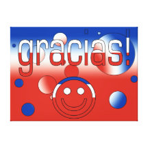 Gracias! Chile-Flagge färbt Pop-Kunst Leinwand Drucke