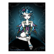 Gracie gotische Couture-Korsett-Fee-Postkarte