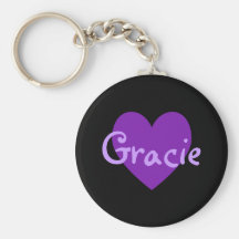 Gracie in Lila Schlüsselband