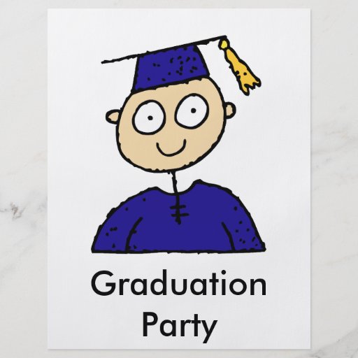Graduierter Jungen-niedliches Blau Flyerbedruckung