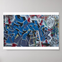 Graffiti durch Sean *th Blues* Plakate