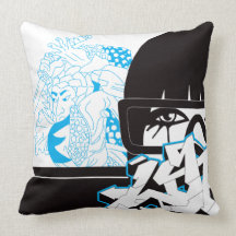Graffiti ein chinesisches Kissen