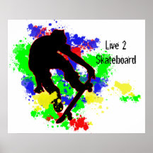 Graffiti-Farbe Splotches Skater Posterdrucke
