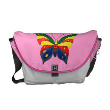 Graffiti-Kunst-Schmetterlings-Rickshaw-Bote-Tasche Kuriertaschen