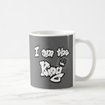 Graffiti reden "mich sind der König" mit Krone an Tee Tasse