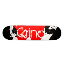 Graffiti-rotes, schwarzes u. weißes Monogramm-Skat Skateboarddeck