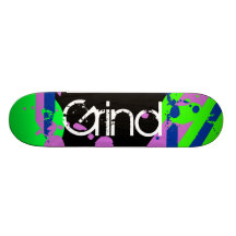 Graffiti-Schleifenskateboard-lila grün-blaues Personalisiertes Skatedeck