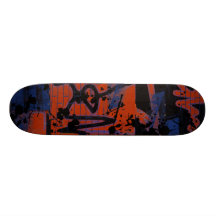 Graffiti-Schwarzes Skateboard Personalisierte Skateboarddecks