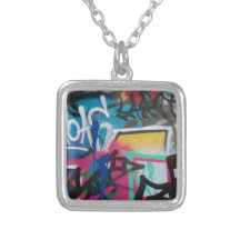 Graffitifleck- Hintergrund Selbst Gestaltete Halskette