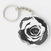 Grafische Schwarzweiss-Rose