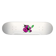 Grafischer lila Bildentwurf des Trommel-Sets Individuelle Skatedecks