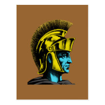 Grafischer römischer Gladiator Postkarten