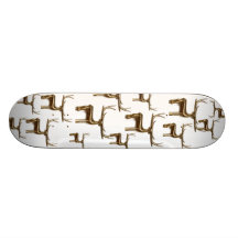 Grafisches goldenes Ren-Muster Skateboardbretter