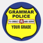 Grammatik-Polizei-Lehrer-ordnende Aufkleber