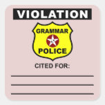 Grammatik-Polizei-Zitat-Aufkleber