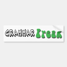 Grammatik-ungewöhnlicher Autoaufkleber