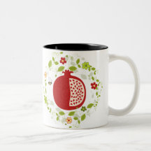 Granatapfel-und Honig-Bienen Kaffee Tassen