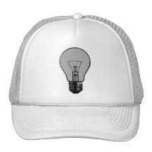 Graue Glühlampe Trucker Mütze