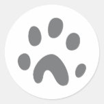 graue Hundetatze Aufkleber