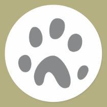 graue Hundetatze aufkleber