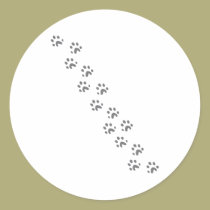 graue Hundetatzen aufkleber
