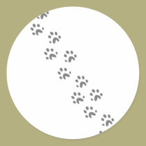 graue Hundetatzen aufkleber