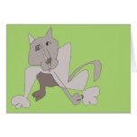 Graue Katze Grußkarte