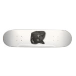 Graue Katzen-großes Augen BW-Bild Skateboard Deck