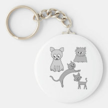 Graue Katzen Schlüsselbänder