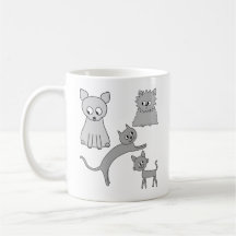 Graue Katzen Tee Tasse