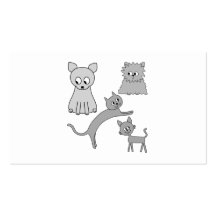 Graue Katzen Visitenkarten