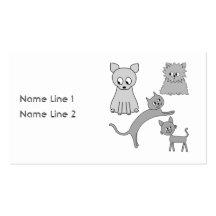 Graue Katzen Visitenkartenvorlage