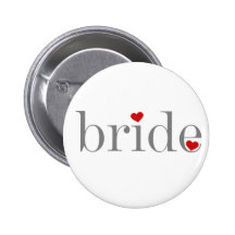 Graue Text-Braut Buttons