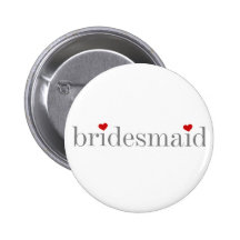 Graue Text-Brautjungfer Buttons
